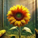 A stunning sunflower with vibrant petals, recorded as one of the rarest sunflower species ever found.